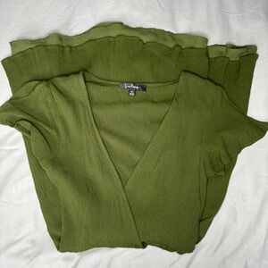 Lulus Olive Green Wrap Dress Size Small